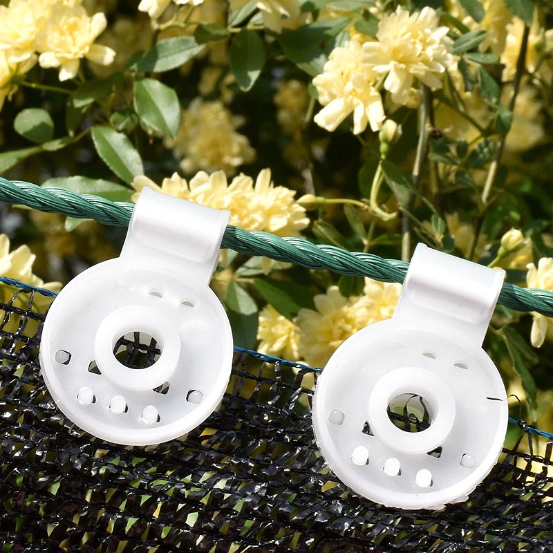 5~80 Pcs White Camping Garden Fence Sunshade Net Fix Clamp Sunshade Net Cloth Plastic Clip Outdoor Sunshade Net Accessories