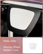 For Tesla Model 3 Highland 2024 Car Accessories Steering Wheel Patch Decorative Protective Cover Sticker Steering Wheel Sticker
