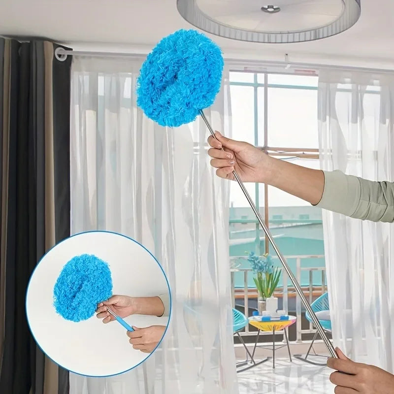 Reusable Microfibre Ceiling Fan Duster Dusting Dust Duster Ceiling Fan Blade Cleaning Adjustable Length Household Cleaning Tool