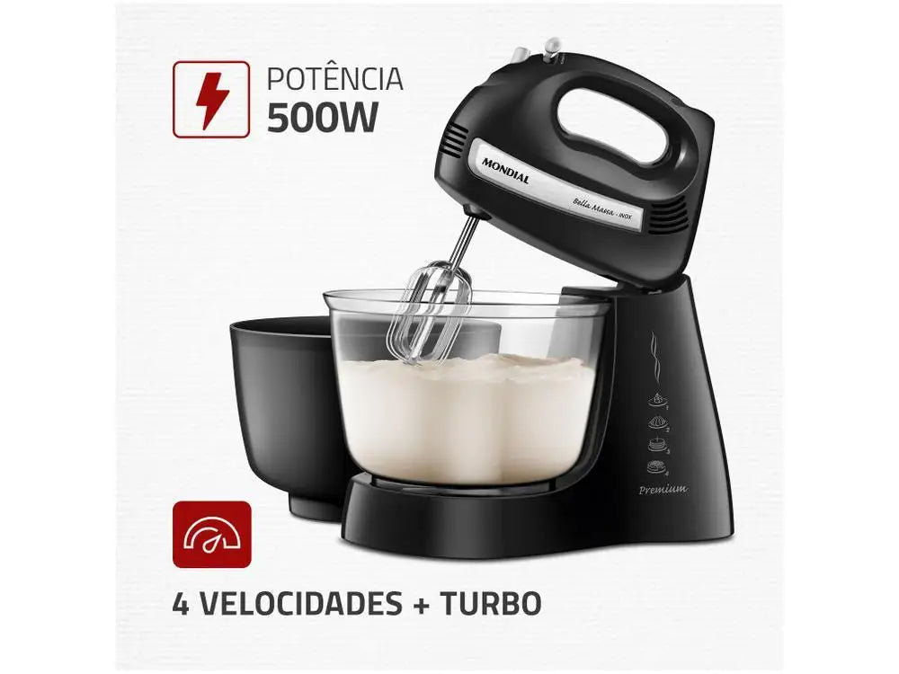 400W Mondial Mixer Bella Massa B-23 NP - 110V