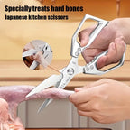 Stainless Steel Kitchen Shears | Professional Multi-Functional Scissors for Meat, Poultry, Fish, and Bones, Suitable for Home