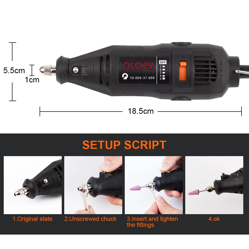 180W Electric Dremel Mini Drill Electric Drill orbital polisher  Rotary Tool grinder  Mini-mill Grinding Machine