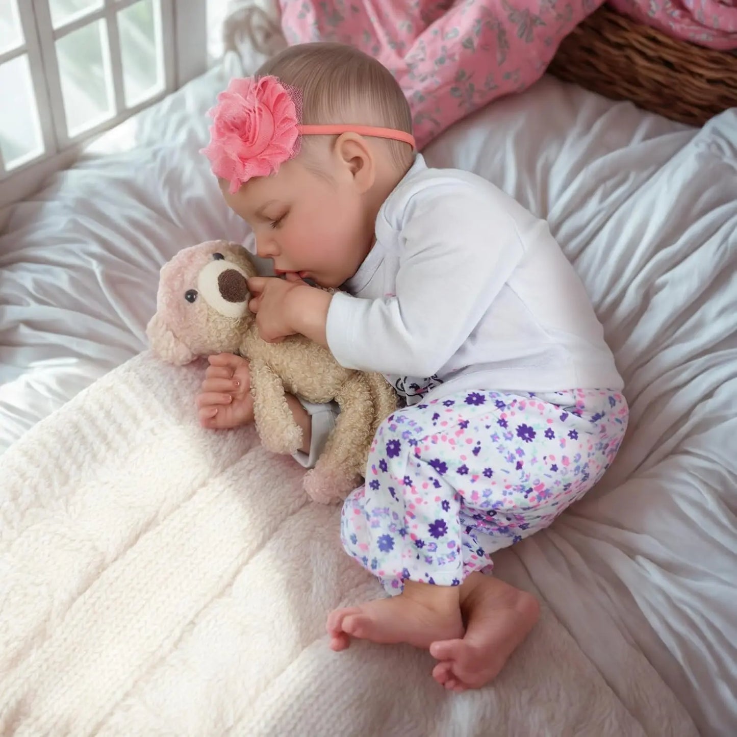 Reborn Baby Doll Girl 17 Inch Realistic Lifelike Newborn Vinyl Full Body with Feeding Kit Gift for Kids