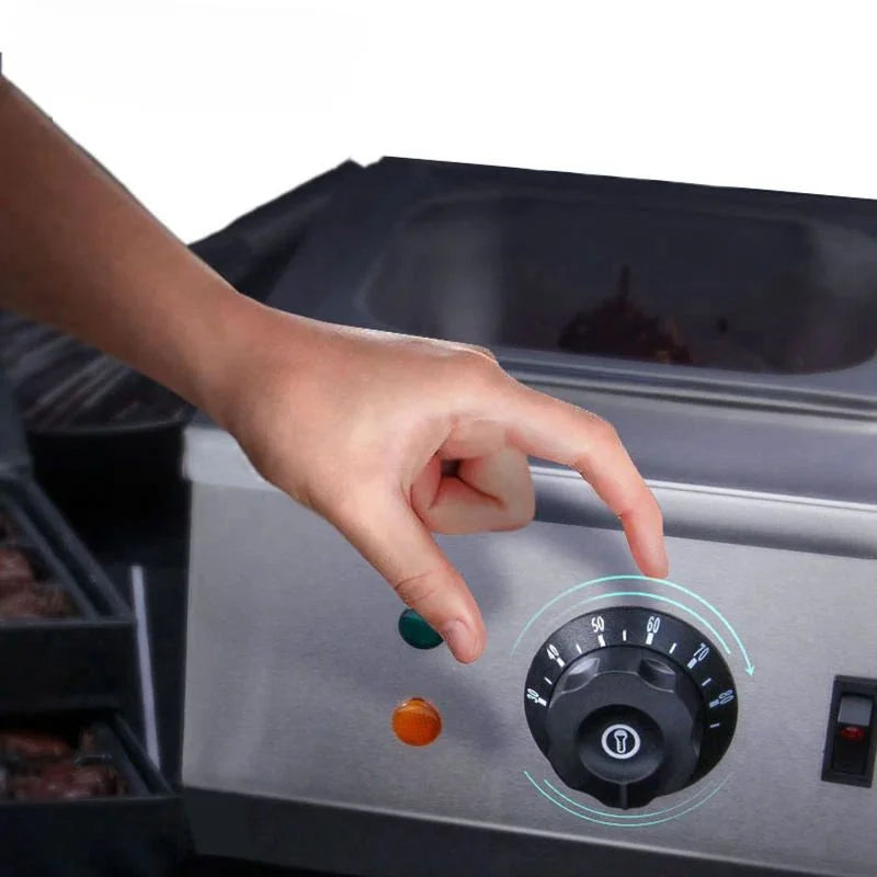 Chocolate melting pots commercial double hot chocolate dipping melting machine cylinder electric warmer melter 2 Lattices
