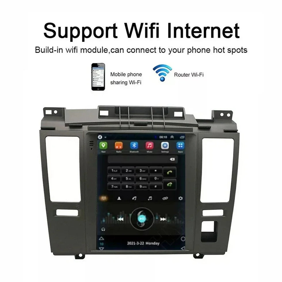 For Nissan Tiida Versa 2004 2005 - 2013 for Tesla Style 9.7" Android 15 Car Android auto Wireless Carplay Radio GPS Navi NO DVD