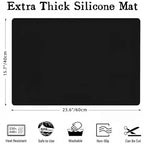 The Kitchen Countertop Is Equipped With Oversized Silicone Mats, Fabric Placemats, Clay Mats, and DIY Items.