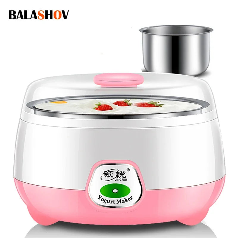 1L Electric Mini Yogurt Maker Automatic Multifunctional Household Rice Wine Maker DIY Yogurt And Natto Fermenting Machine 220V