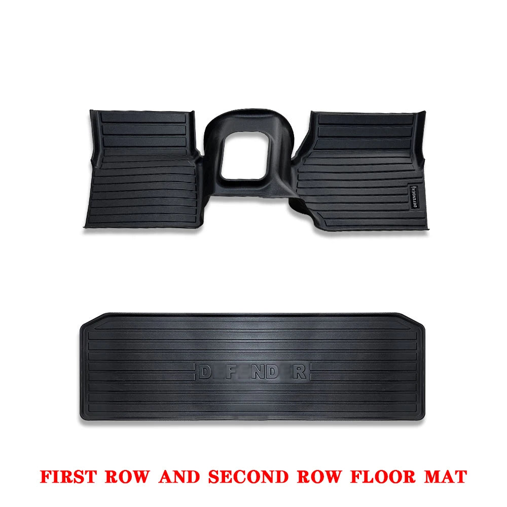 Car Mats with Center Console Mat for Land Rover Defender 90&110 TDi300 TD5 Anti Slip Car Modify Protection Products