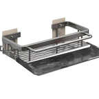 Aluminum Kitchen Sink Drain Rack Suction Cup Wall-mounted Ready-to-attach Kitchen Storage and Organization with Drain Tray