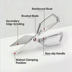 Kitchen Scissors Heavy Duty Stainless Steel Multifunctional Bone Cutting Sharp Accessories