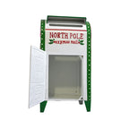 Outdoor Garden Metal Mailbox Christmas Wishing Mailbox Leaving Message Post Box Standing Santa Mailbox Farmhouse Design
