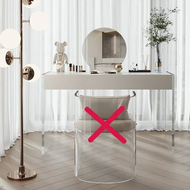 Acrylic Dressers Solid Wood Cabinet Bedroom Simple Design Modern Dressing Tables Makeup Stool With Mirror Minimalist Furniture