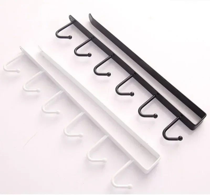 Storage Rack, Shelf, Hanging Hook, Organizer, Cupboard, Closet Hanger, Glass Mug Shelf Hanger Hook, Storage Holder, Kitchen