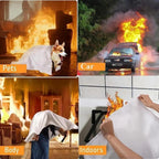 1/1.2/1.5/2M Fire Blankets Square Durable Fiberglass Retardant Fire Fiberglass Fire Shelter Safety Cover