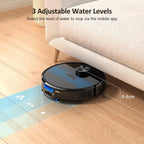 Lubluelu SL60D Robot Vacuum and Mop Combo - 4000Pa Suction, 150Mins Runtime, Quiet Operation, 10 No-Go Zones, Smart App Control