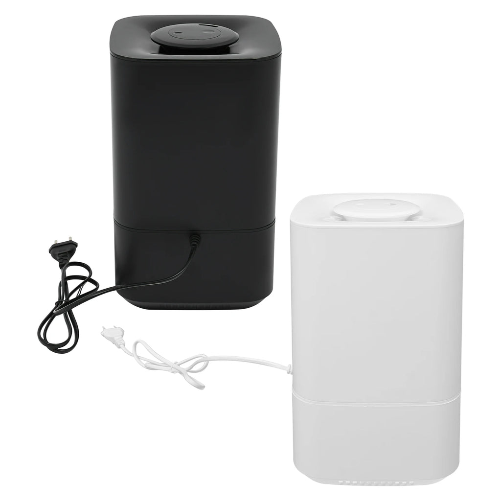 6L White/Black Hot&cold Mist Humidifier 2-in-1 Adjustable Air Humidifier Home Office 360° Rotating Dual Nozzle Humidificador