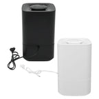6L White/Black Hot&cold Mist Humidifier 2-in-1 Adjustable Air Humidifier Home Office 360° Rotating Dual Nozzle Humidificador