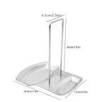 Kitchen Countertop Pot Lid And Spoon Rest Stainless Steel Holder Rack With Draining Tray Utensil Storage Stand Washing Basket