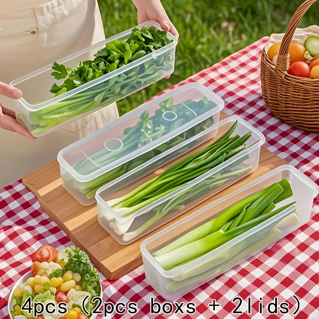 Transparent cover storage box, kitchen storage accessory, for organizing and storing in the kitchen or refrigerator