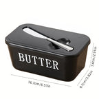 Butter Container Box with Knife Kitchen Restaurant Sealed Storage Box Cheese Box With Lid Butter Slicer Butter Dish Tableware