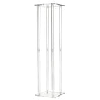 10x Rectangle Acrylic Vases Wedding Centerpiece Flower Stand Pedestal Clear Column For Birthday Party Home Decor 31.5 Inch