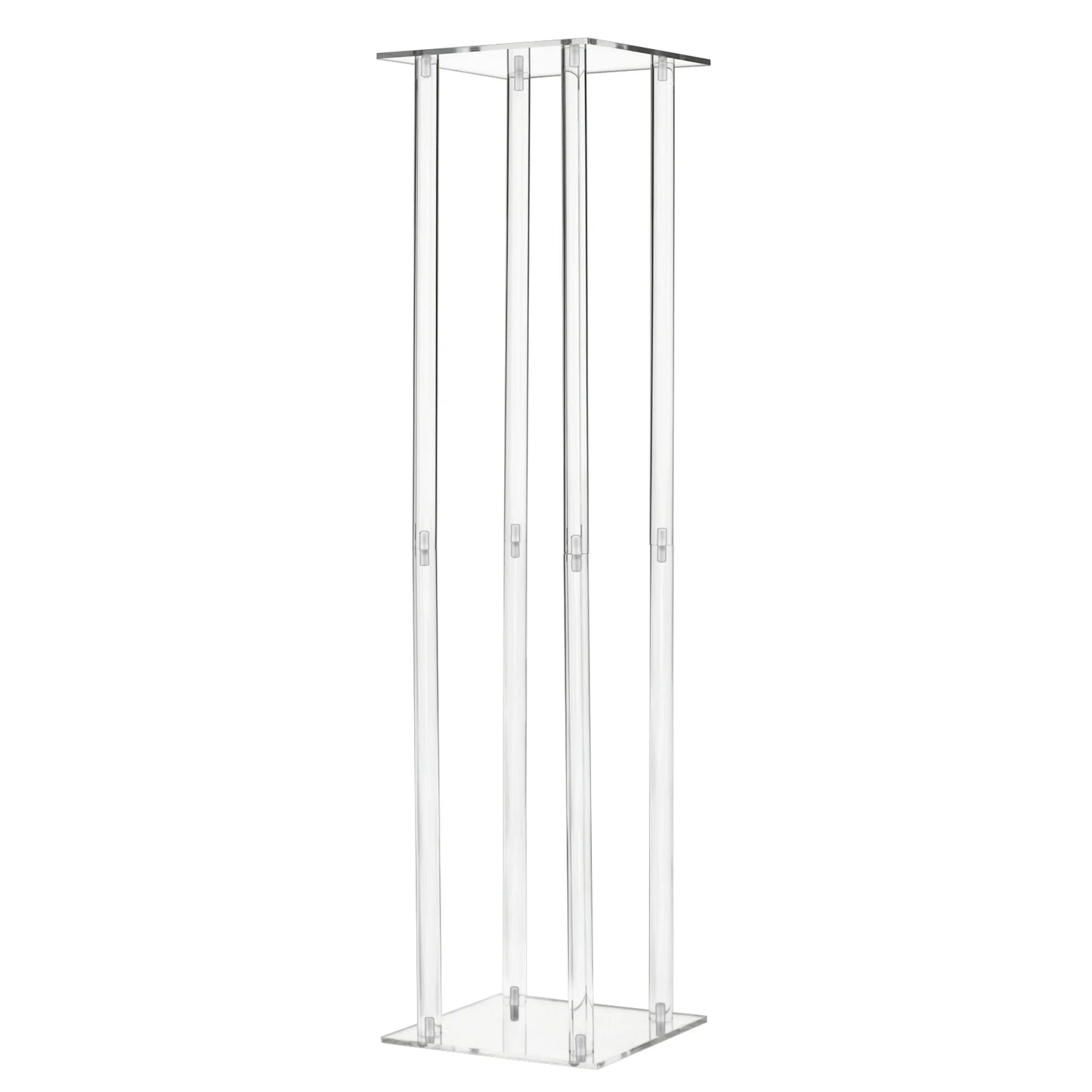 10x Rectangle Acrylic Vases Wedding Centerpiece Flower Stand Pedestal Clear Column For Birthday Party Home Decor 31.5 Inch