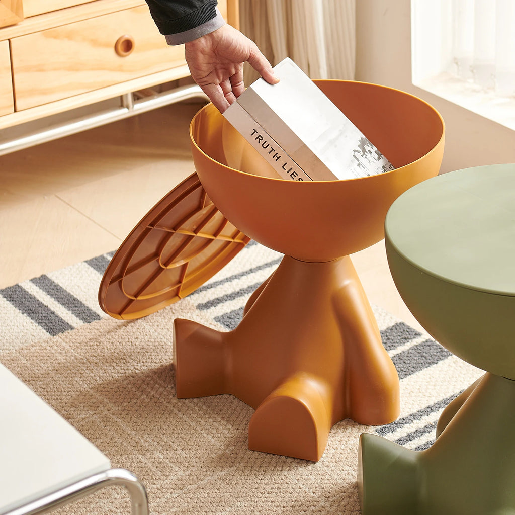 Modern Round Matte Coffee Table - Side Table & Nightstand
