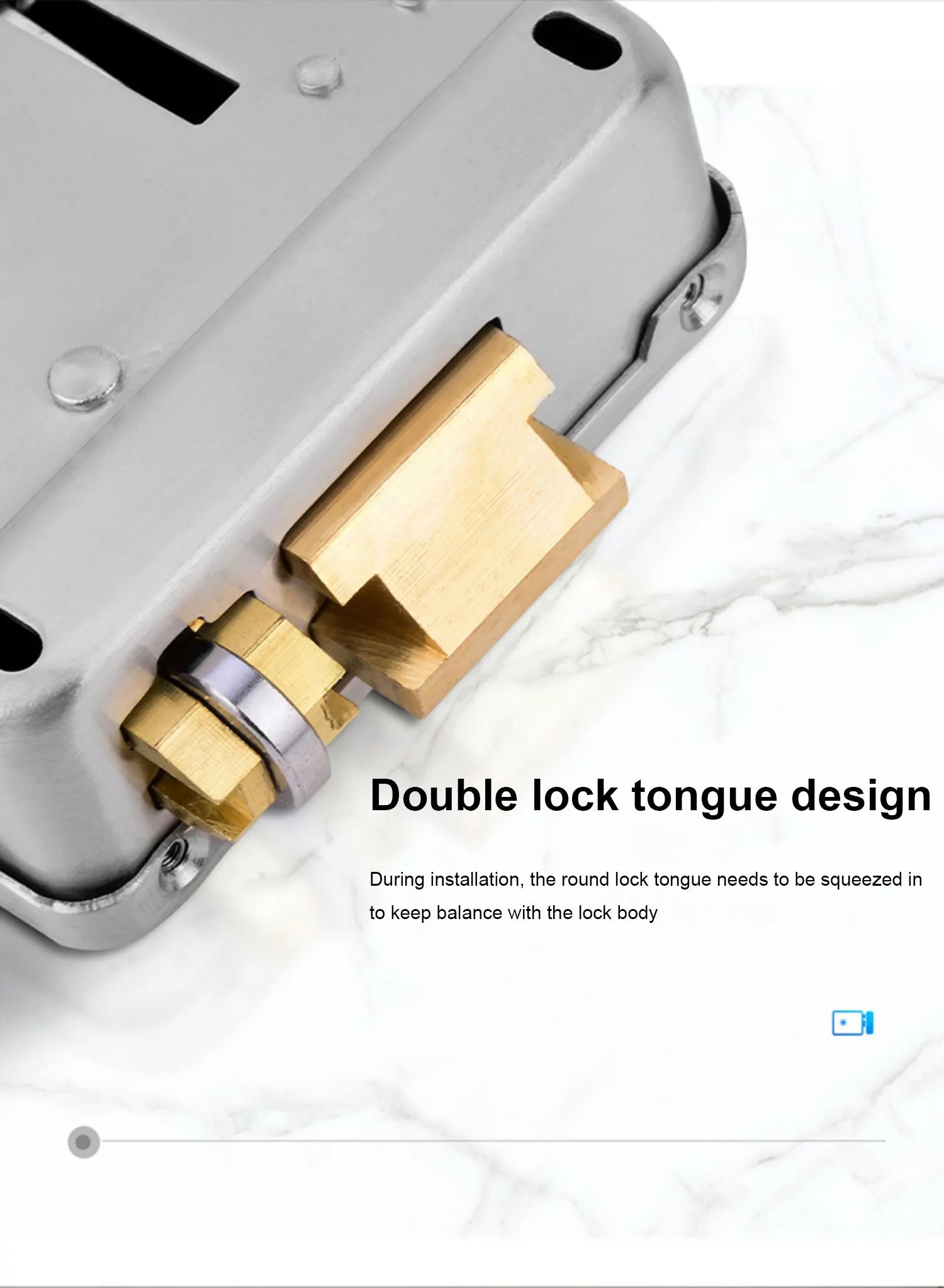 Metal Electronic Control Door Lock with Video Intercom Support for Gates