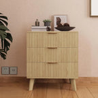 Fluted 6 Drawer Double Dresser for Bedroom, 47" Wide Modern Closet Dressers Chest of Drawers, Wood Storage Dresser Organizer