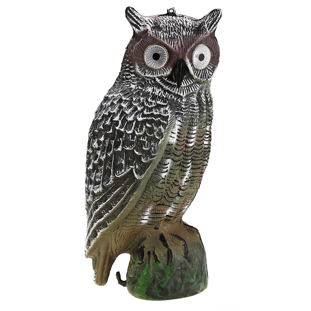 Decoy Pest  Decoy Solar Powered Owl Hunting Decoy Bird Scarer Deterrent Pest Control Garden Decor  Owl Garden