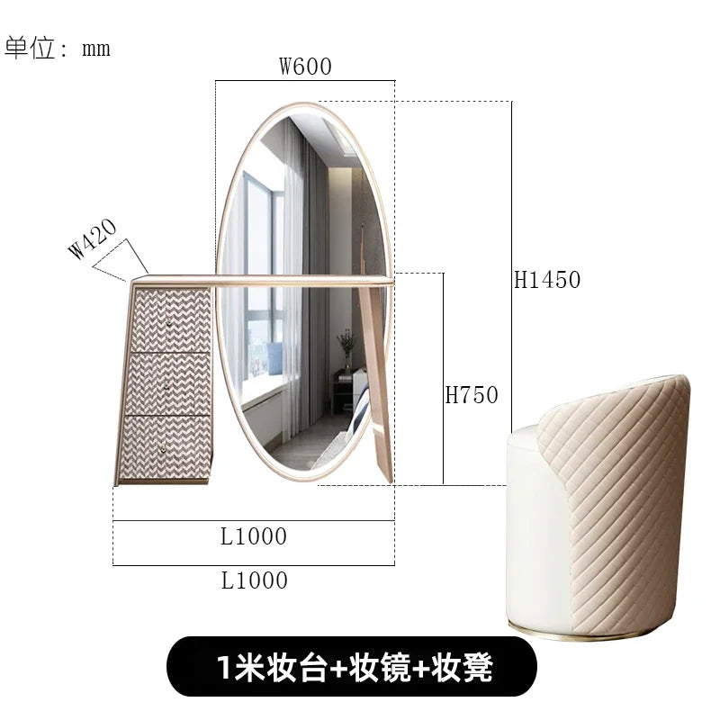 Hairstyles Dressing Makeup Vanities Table Mirror Chair European Coffee Modern Dressing Makeup Nail Wood Penteadeira Furniture
