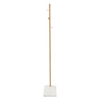 L-shape Freestanding Coat Rack Wear-Resistant Large Capacity Clothes Hanger with Sturdy Base for Hallways/Living Rooms