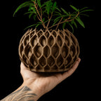 Modern Minimalist 3D Printed Plant Pot – Biodegradable Flower Planter for Home Decor, Eco-Friendly Sustainable Gift (Invader)