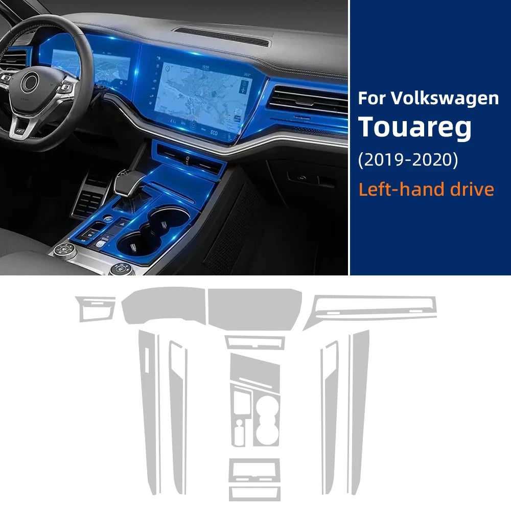 TPU Transparent protective film for VW Volkswagen Touareg 2019 2020 GPS Navigation Speedometer Interior Screen Gear Anti-scratch