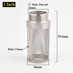 304 Stainless Steel Male Thread Mesh Cover Aquarium Fish Tank Water Pump Inlet Filter Screen Garden Irrigation Pump Hose Filters