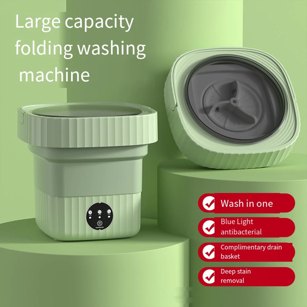 6L 11L Folding Portable Washing Machine Big Capacity with Spin Dryer B
