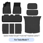 For Tesla Floor Mats Model Y Model 3 2024 Left Rudder Luggage Mat TPE waterproof Anti-Slip Set Floor Liner Mat