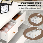 10 Drawer Dresser for Bedroom,Wood Chest of Drawers with Smooth Metal Rail,Large Dressers,Modern Bedroom Dressers with 10 Drawe
