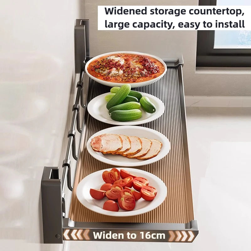 Hanging Kitchen Rack Organizer Storage Dishes Bowl Foldable Kitchen Rack Wall Mounted Vegetables Organization Shelf Spices
