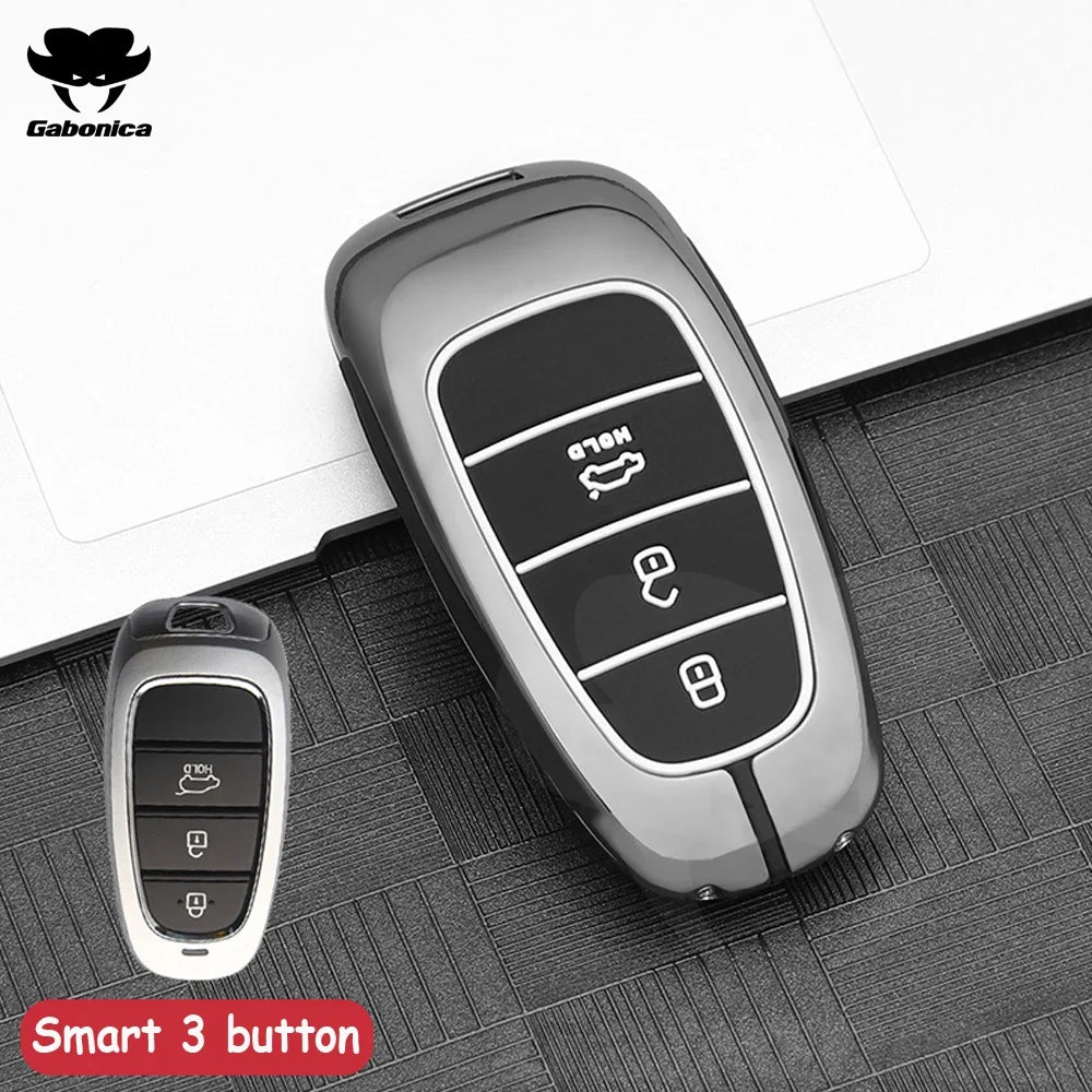 3 4 Buttons New Car Smart Key Case Cover For Hyundai N Performance Tucson Solaris Sonata Hybrid NEXO NX4 Santafe dn8 Accessories