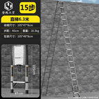 Telescopic ladder Multifunctional stainless steel herringbone walking ladder Folding lift straight ladder Thickened engineering