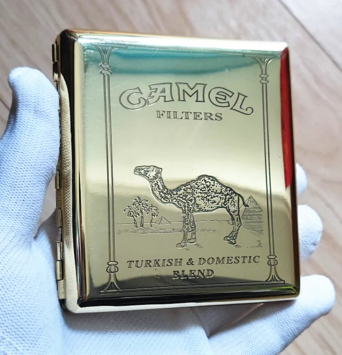 Pure Copper Engraving Cigarette Case, 16 Sticks, Anti-pressure Portable Storage, Smoking Vintage Box