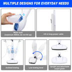 12 IN 1 Electric Steam Mop with 120 Degree Rotatable Head for Floor Cleaning,5000W Steam Cleaner 400ML Water Tank Handheld Mop