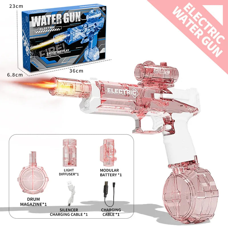 Children High Pressure Electric Water Gun Toys Summer Outdoor Beach Pool Garden Fight Games Kids Automatic Bursts Watergun Gifts