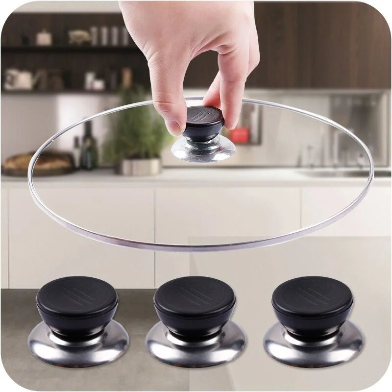 Kitchen Handle Cookware Knob Cover Glass Bottom Cover 1 Pieces Pressure Cookers Universal Pot Lid Handle Interchangeable Handles