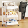 Kitchen Storage Holder Household Removable Foldable Storage Rack Multi-purpose Bedroom Toy Cosmetics Organizers Racks on Wheels