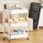Kitchen Storage Holder Household Removable Foldable Storage Rack Multi-purpose Bedroom Toy Cosmetics Organizers Racks on Wheels