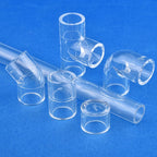 16mm Clear Acrylic Pipe Aquarium Fish Tank 90° Elbow Tee End Plug Connector Plexiglass Water Supply Tube Fittings DIY Connector