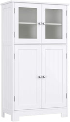 Bathroom wardrobe, bathroom wardrobe with 4 doors, storage s wardrobe with adjustable shelves, for bathroom, bedroom
