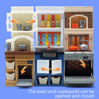 DIY Kid Play House Simulation Kitchen Pretend Toys Kitchenware Lighting and Sounds Cooking Game Set Children Fun Educational Toy